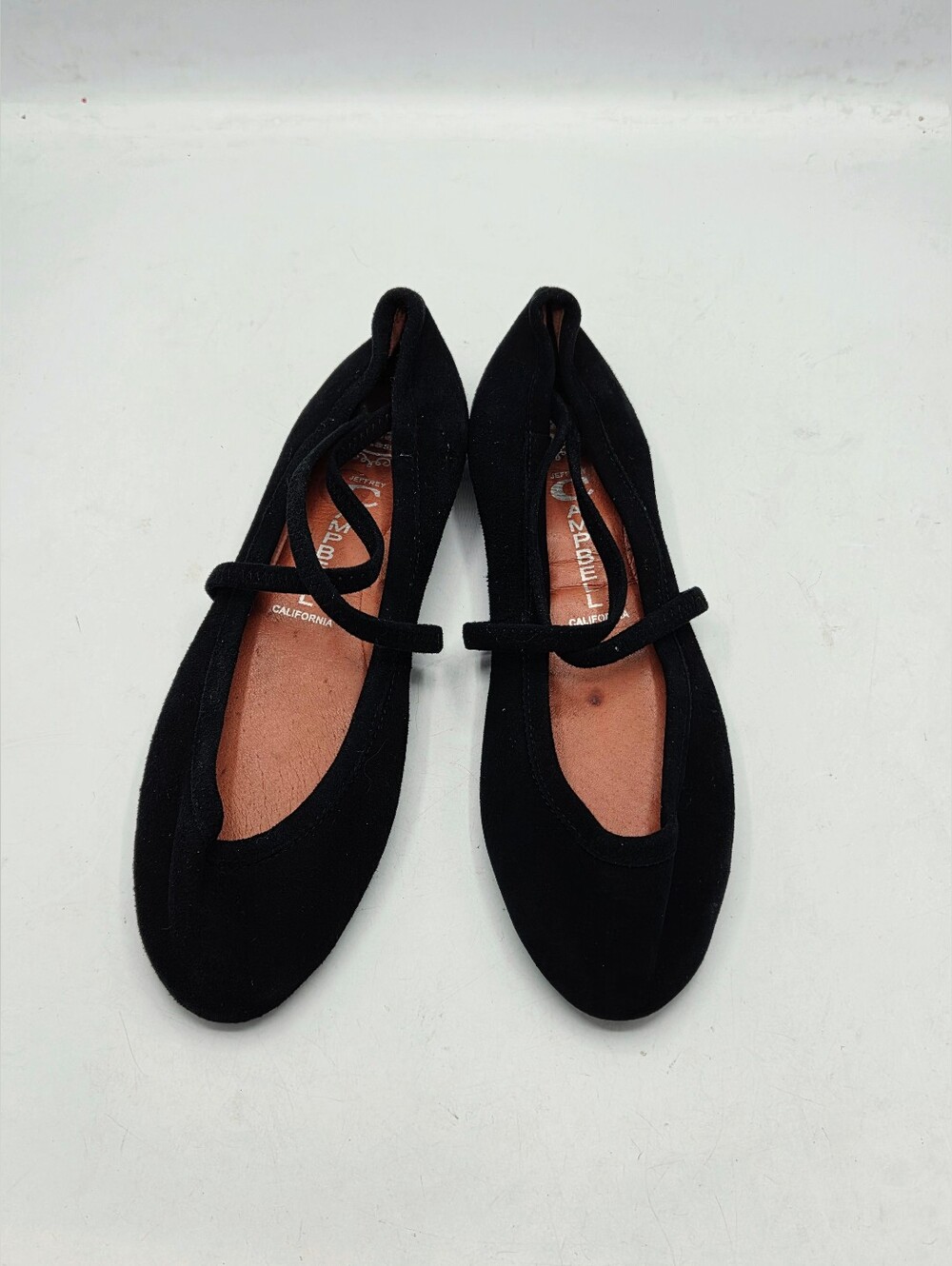 Jeffrey Campbell XSTER Black Suede Ballet Flats Cross Strap Mary Jane Womens 7.5 - Picture 5 of 16